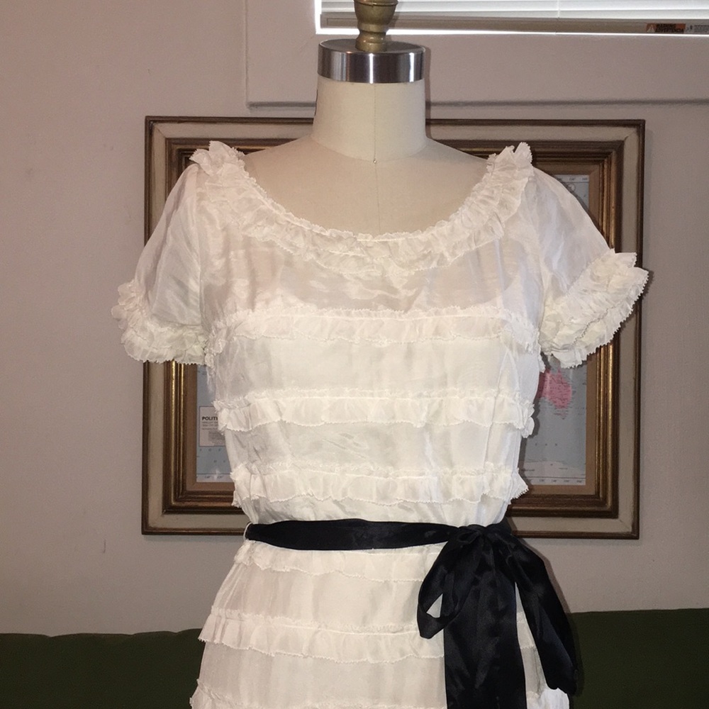 NWT J.Crew White Cream Ruffle Bridal Day Dress